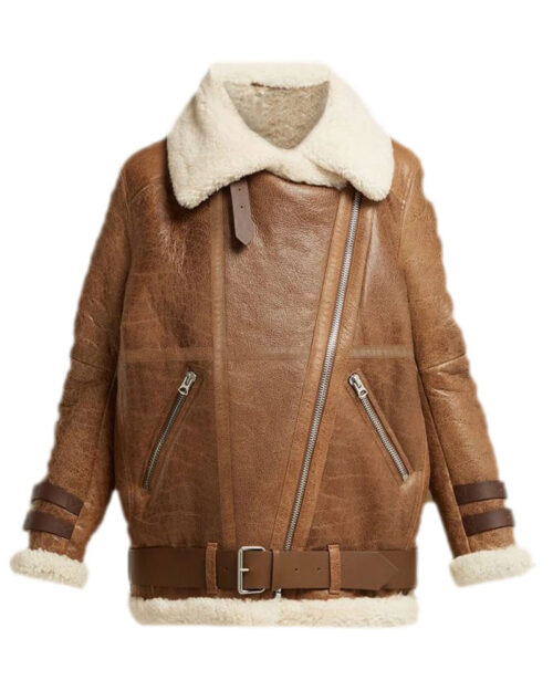 Light Brown Shearling Jacket