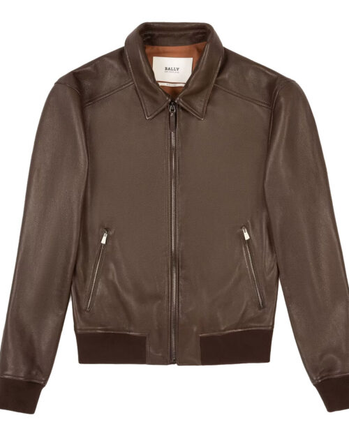 Mens Blouson Bally Leather Jacket