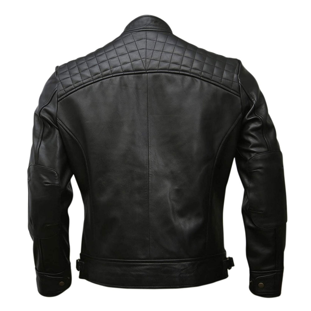 Artistry Leather Biker Jacket Black - Free Shipping | Kmax Leather